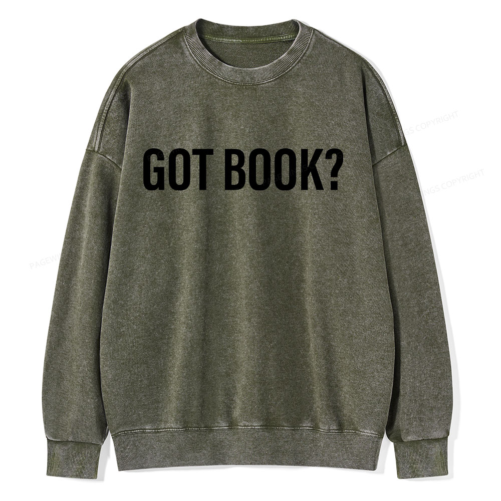 Pagewings Got Book Unisex Washed Sweatshirt