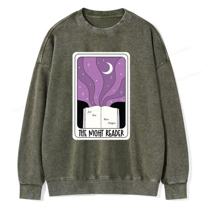 Pagewings The Night Reader Unisex Washed Sweatshirt