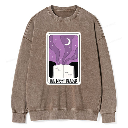 Pagewings The Night Reader Unisex Washed Sweatshirt