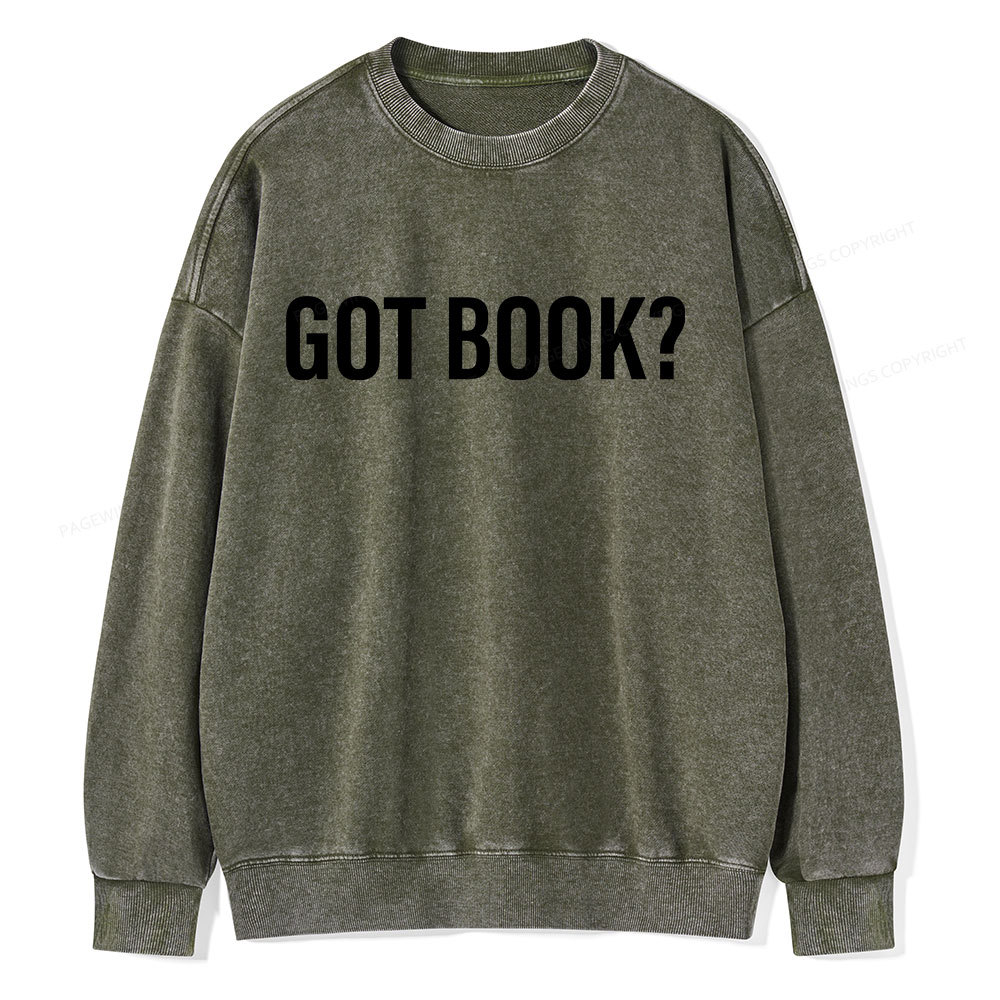 Pagewings Got Book Unisex Washed Sweatshirt