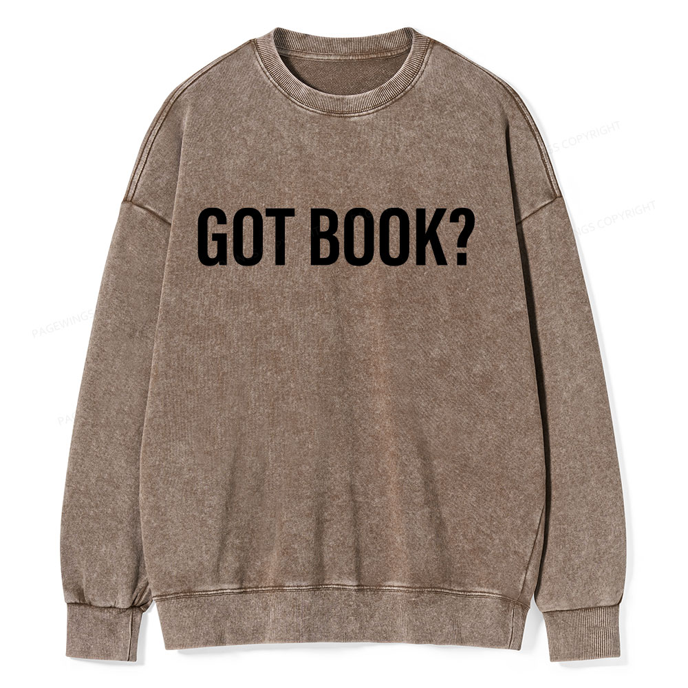Pagewings Got Book Unisex Washed Sweatshirt