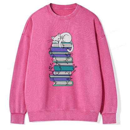 Pagewings Books Unisex Washed Sweatshirt
