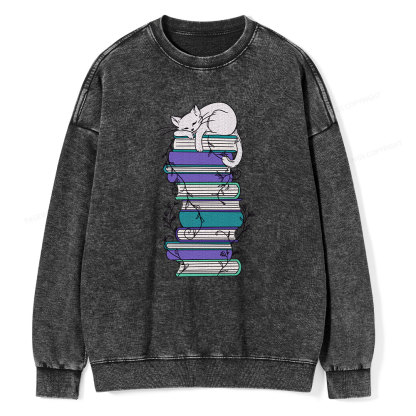 Pagewings Books Unisex Washed Sweatshirt