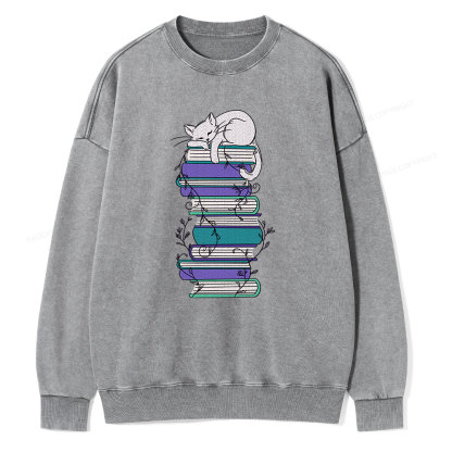 Pagewings Books Unisex Washed Sweatshirt
