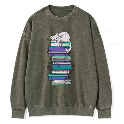 Pagewings Books Unisex Washed Sweatshirt