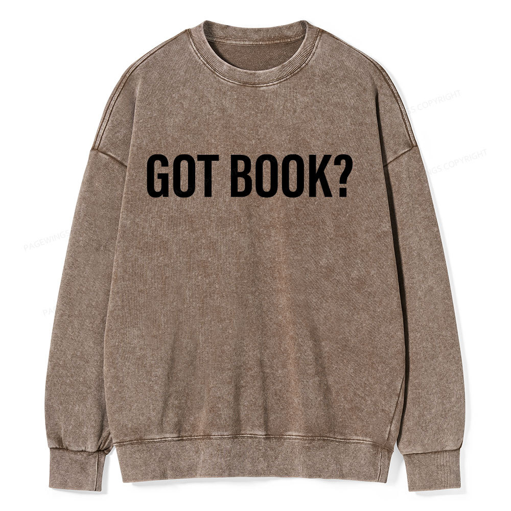 Pagewings Got Book Unisex Washed Sweatshirt