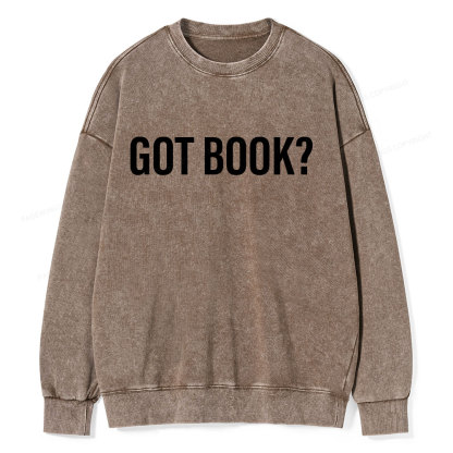 Pagewings Got Book Unisex Washed Sweatshirt
