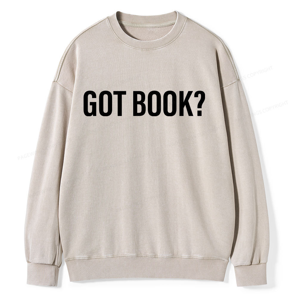 Pagewings Got Book Unisex Washed Sweatshirt