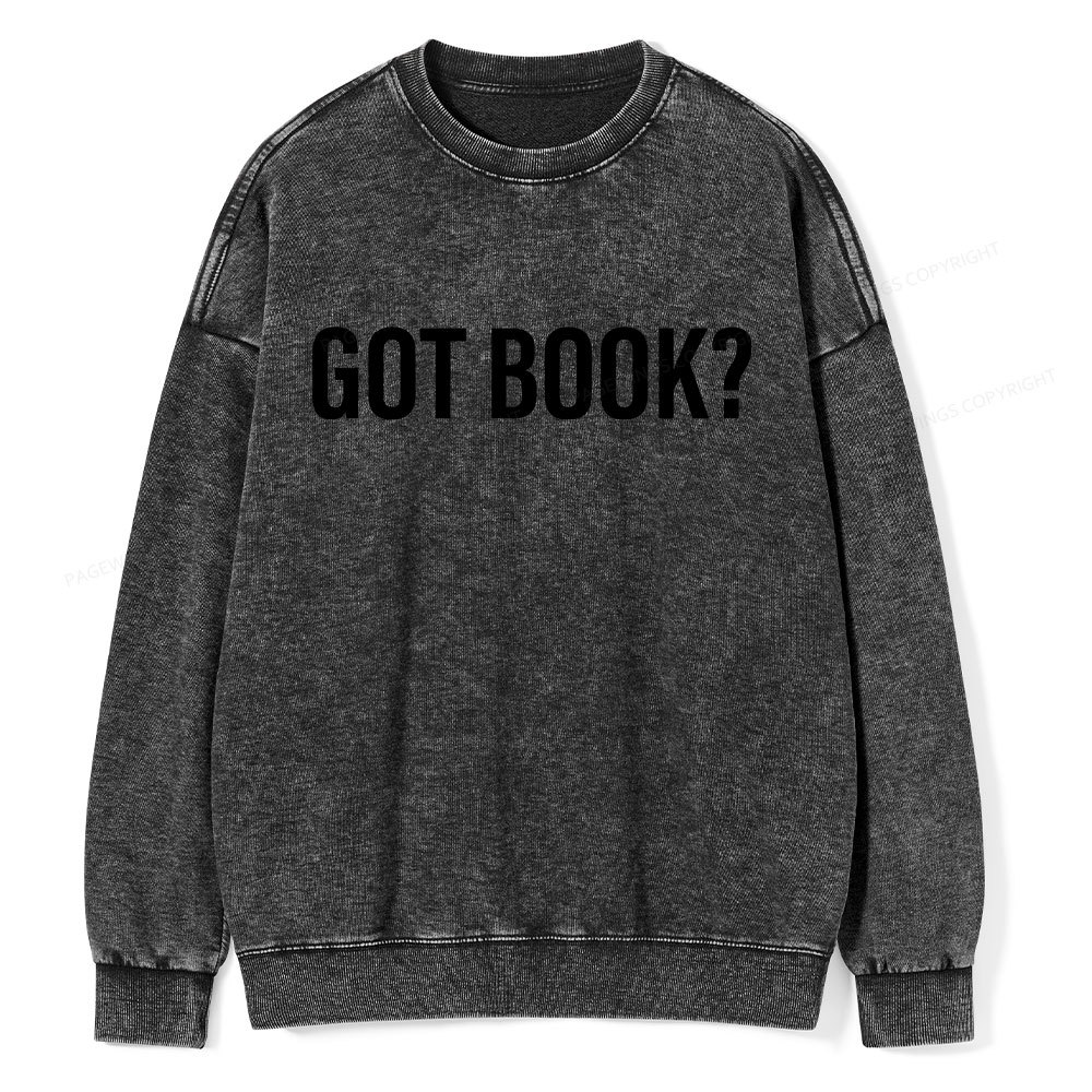 Pagewings Got Book Unisex Washed Sweatshirt