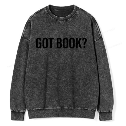 Pagewings Got Book Unisex Washed Sweatshirt