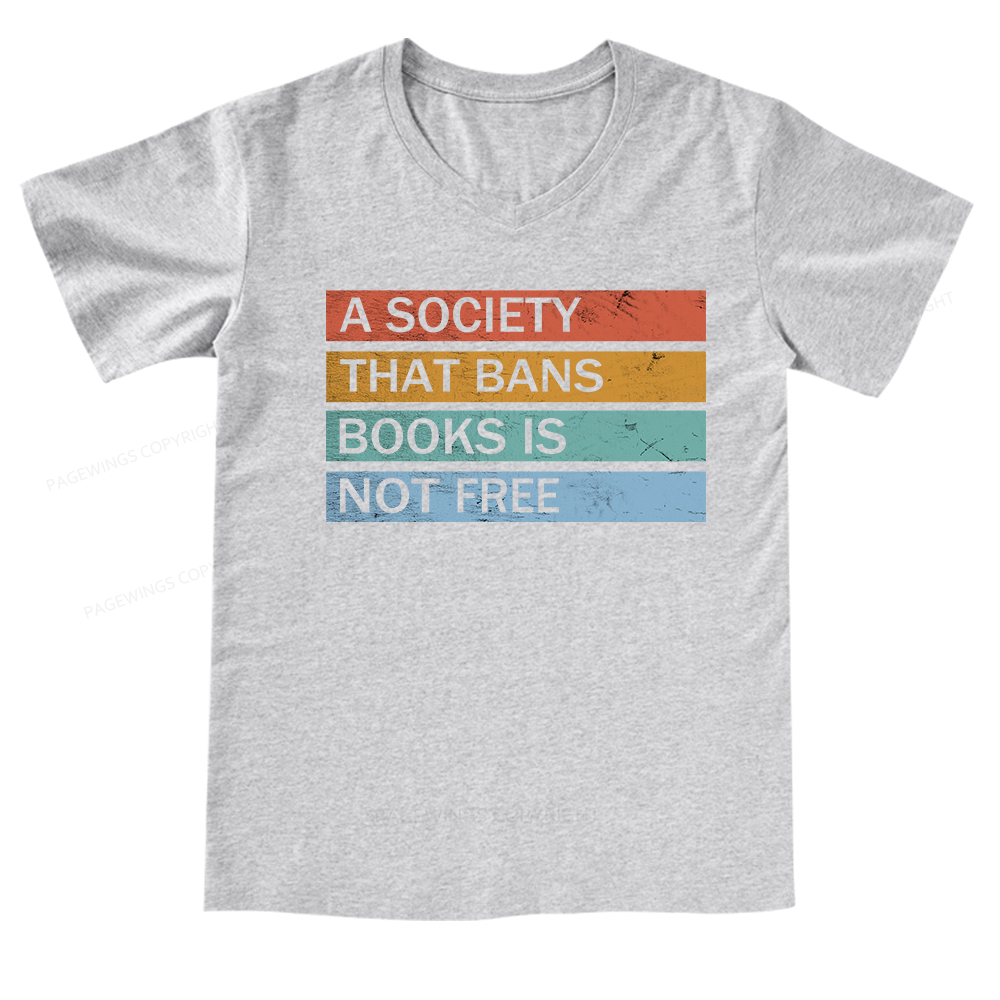 Pagewings Banned Books V-neck T-shirt