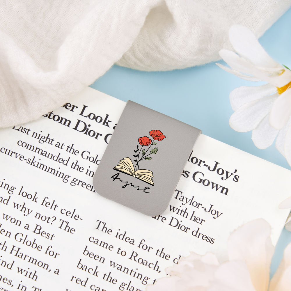 Pagewings Personalized Name Birth Flower Magnetic Bookmark