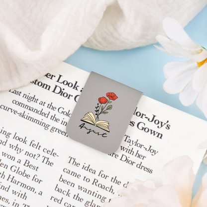 Pagewings Personalized Name Birth Flower Magnetic Bookmark