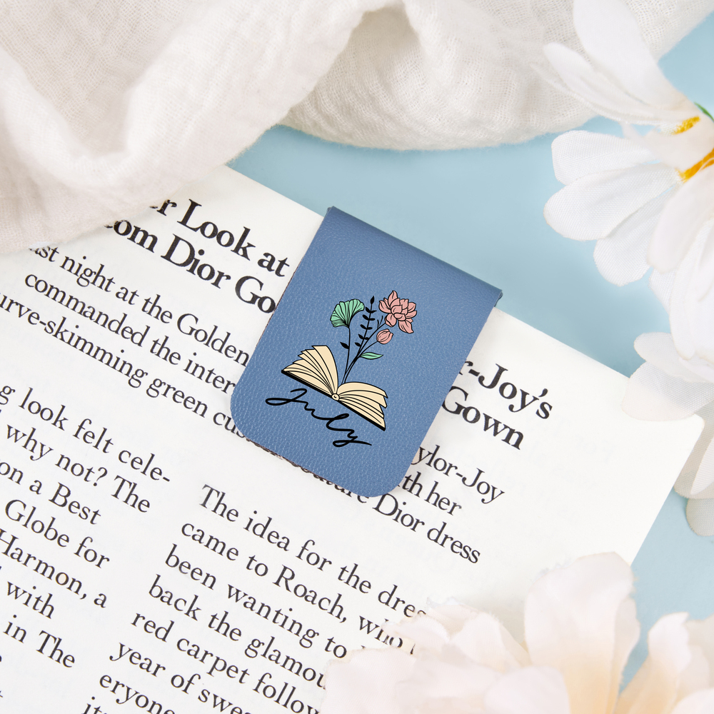 Pagewings Personalized Name Birth Flower Magnetic Bookmark