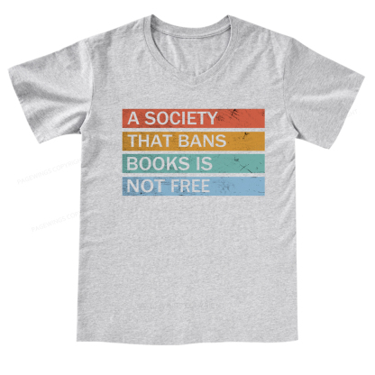 Pagewings Banned Books V-neck T-shirt