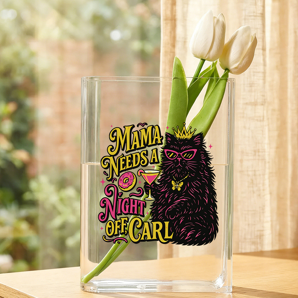 Pagewings Mama Needs A Night Off Acrylic Book Vase