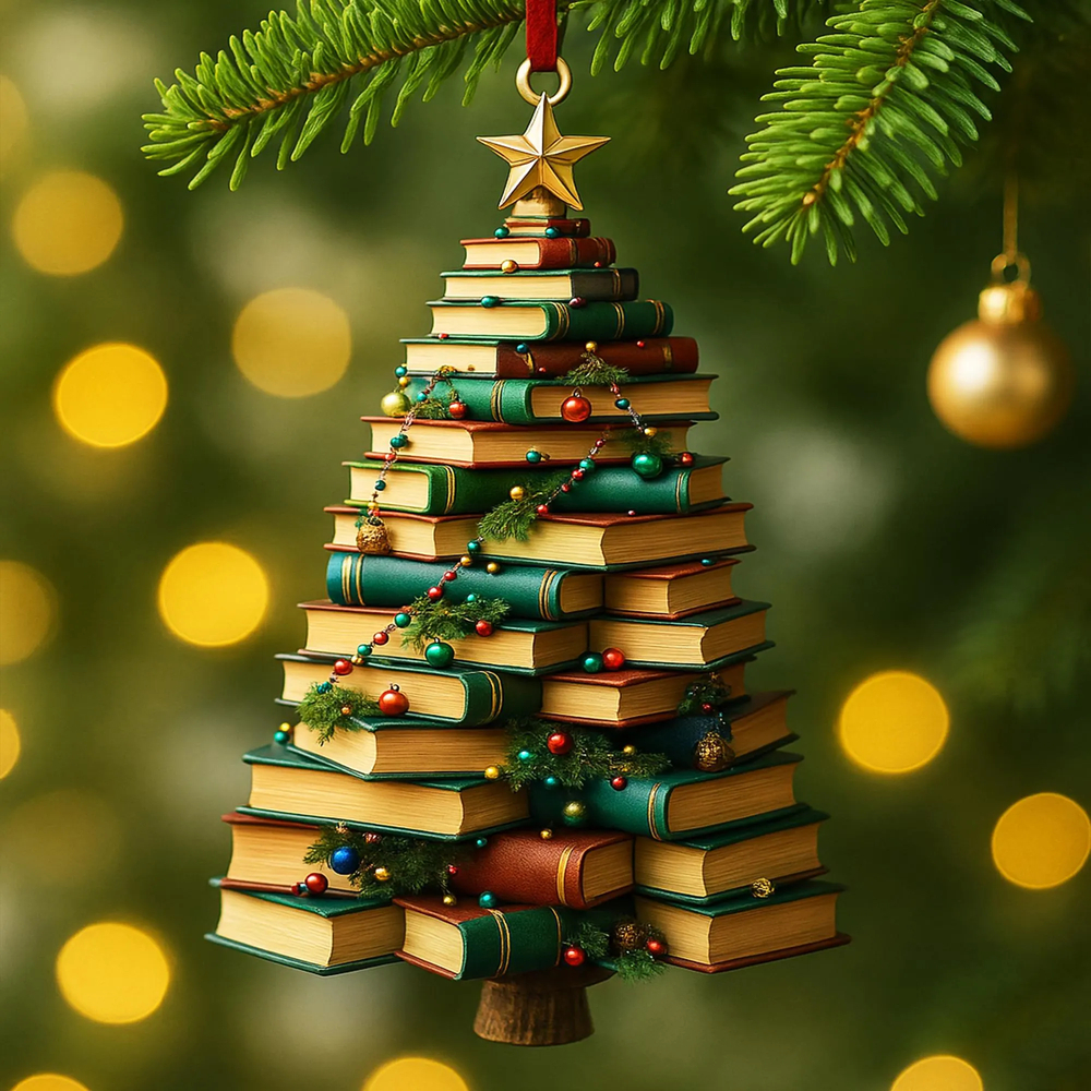 Pagewings Book Tree Christmas Ornament