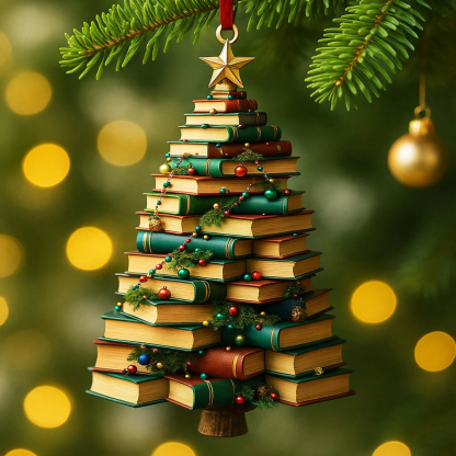 Pagewings Book Tree Christmas Ornament