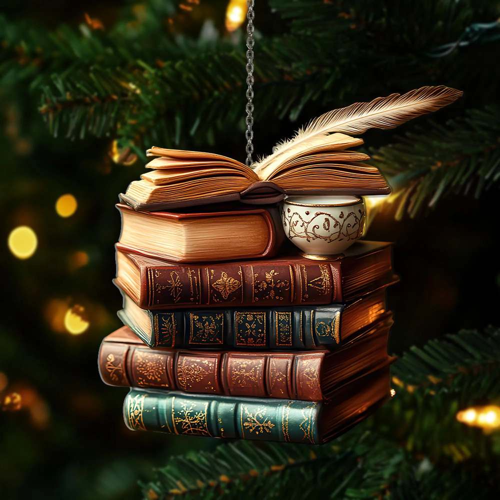 Pagewings Bookshelf Christmas Ornament
