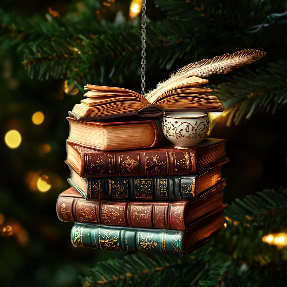 Pagewings Bookshelf Christmas Ornament
