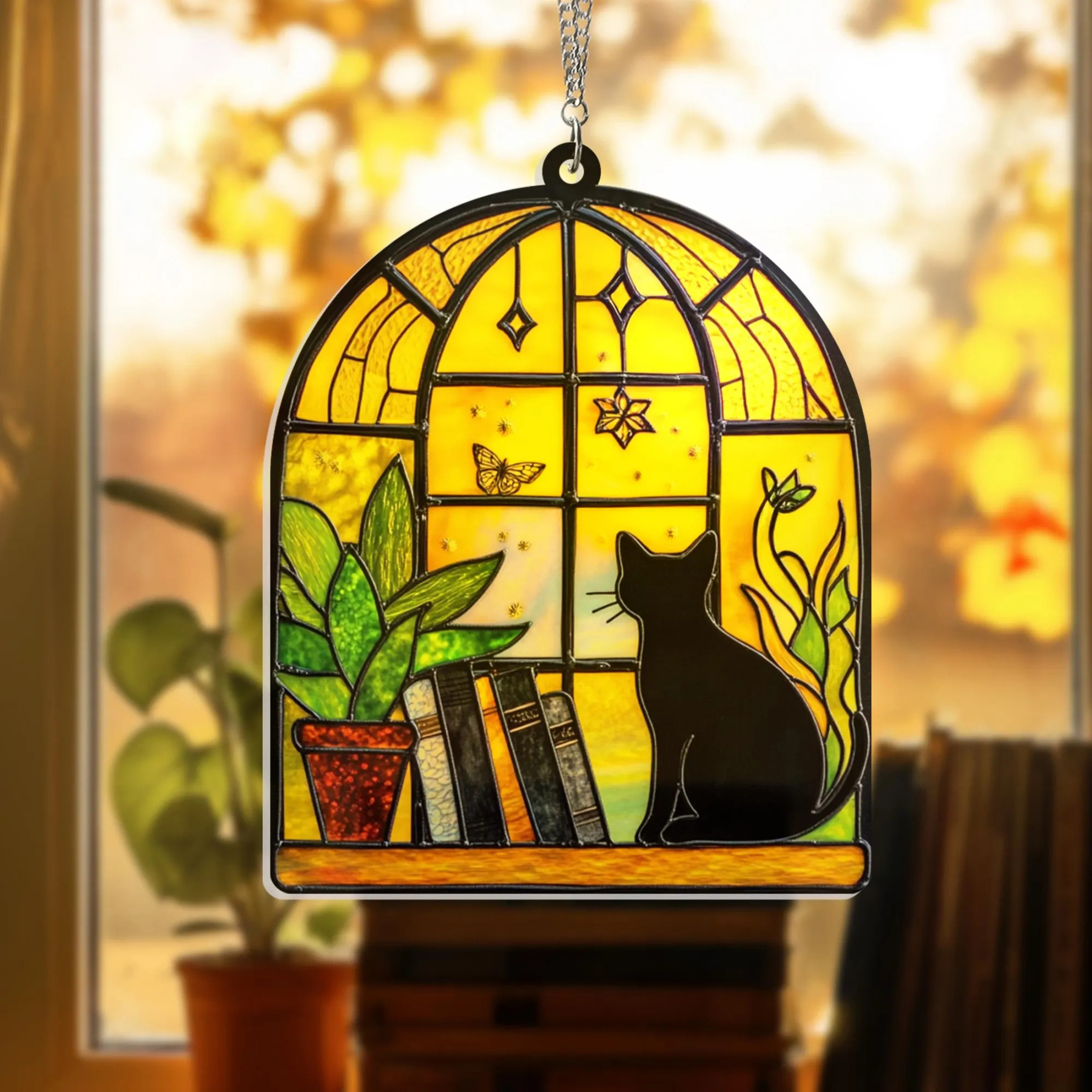 Pagewings Black Cat And Book Ornament