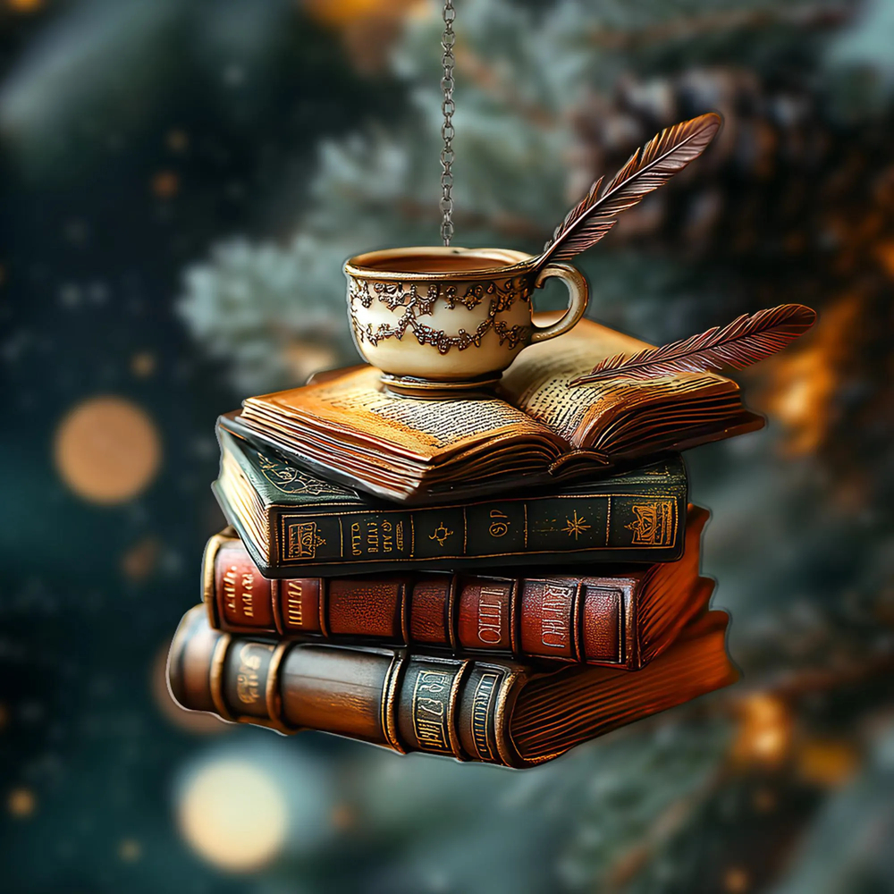 Pagewings Bookshelf Christmas Ornament