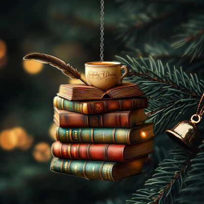 Pagewings Bookshelf Christmas Ornament