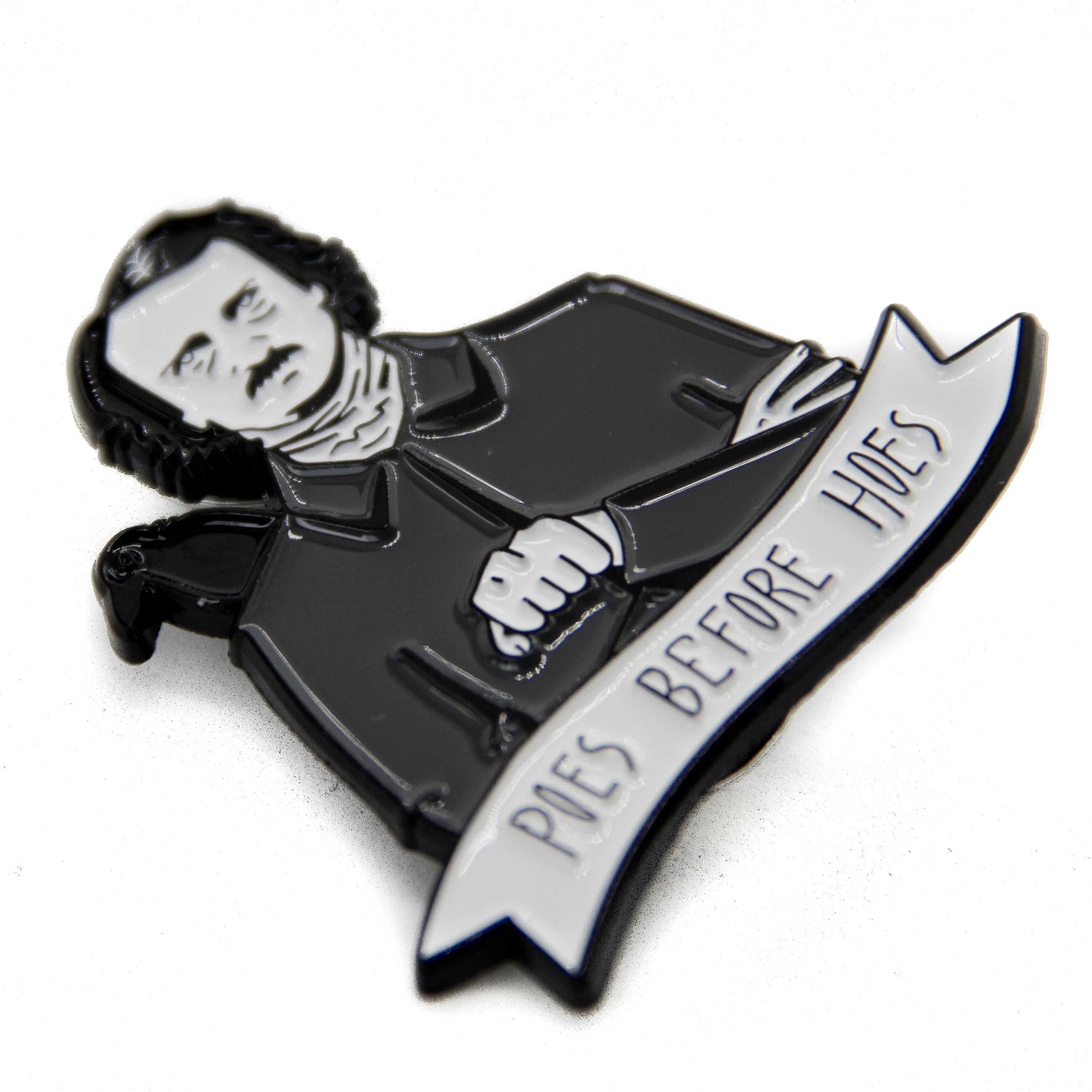 Pagewings Poes Before Hoes Enamel Pin Badge