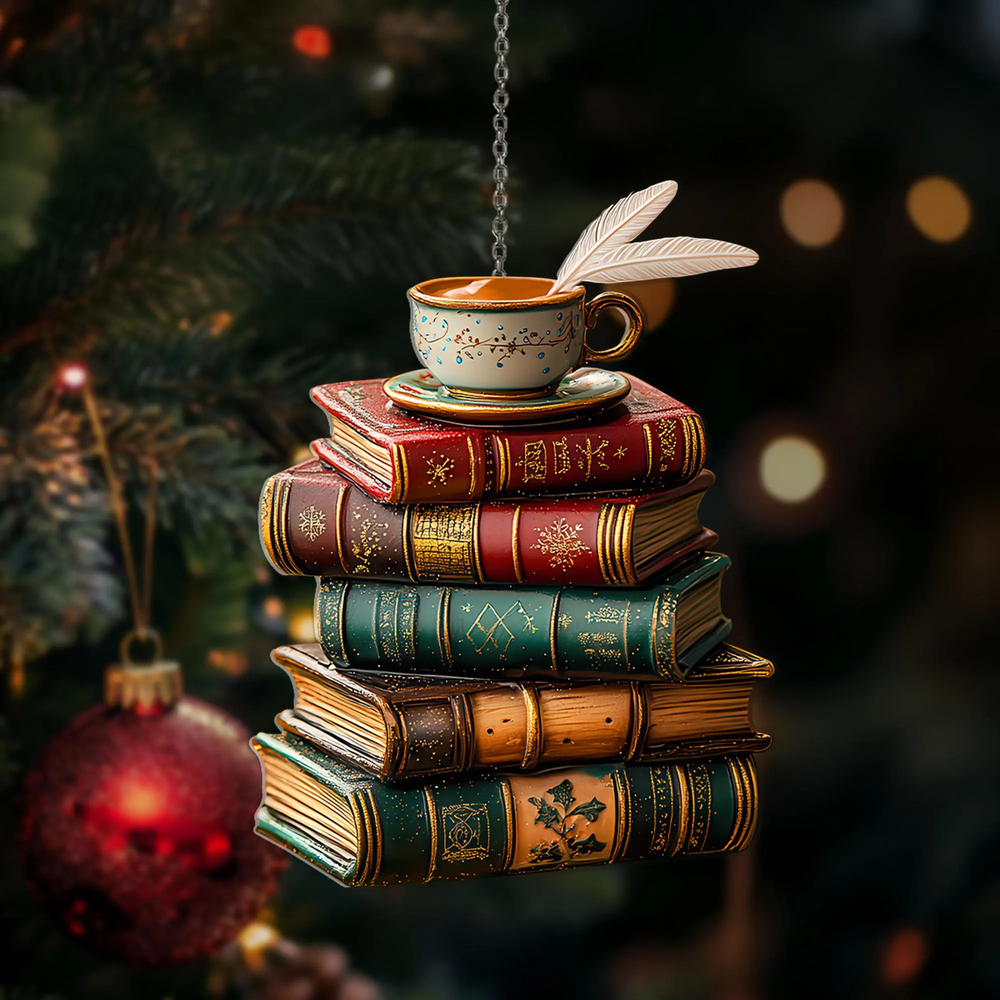 Pagewings Bookshelf Christmas Ornament