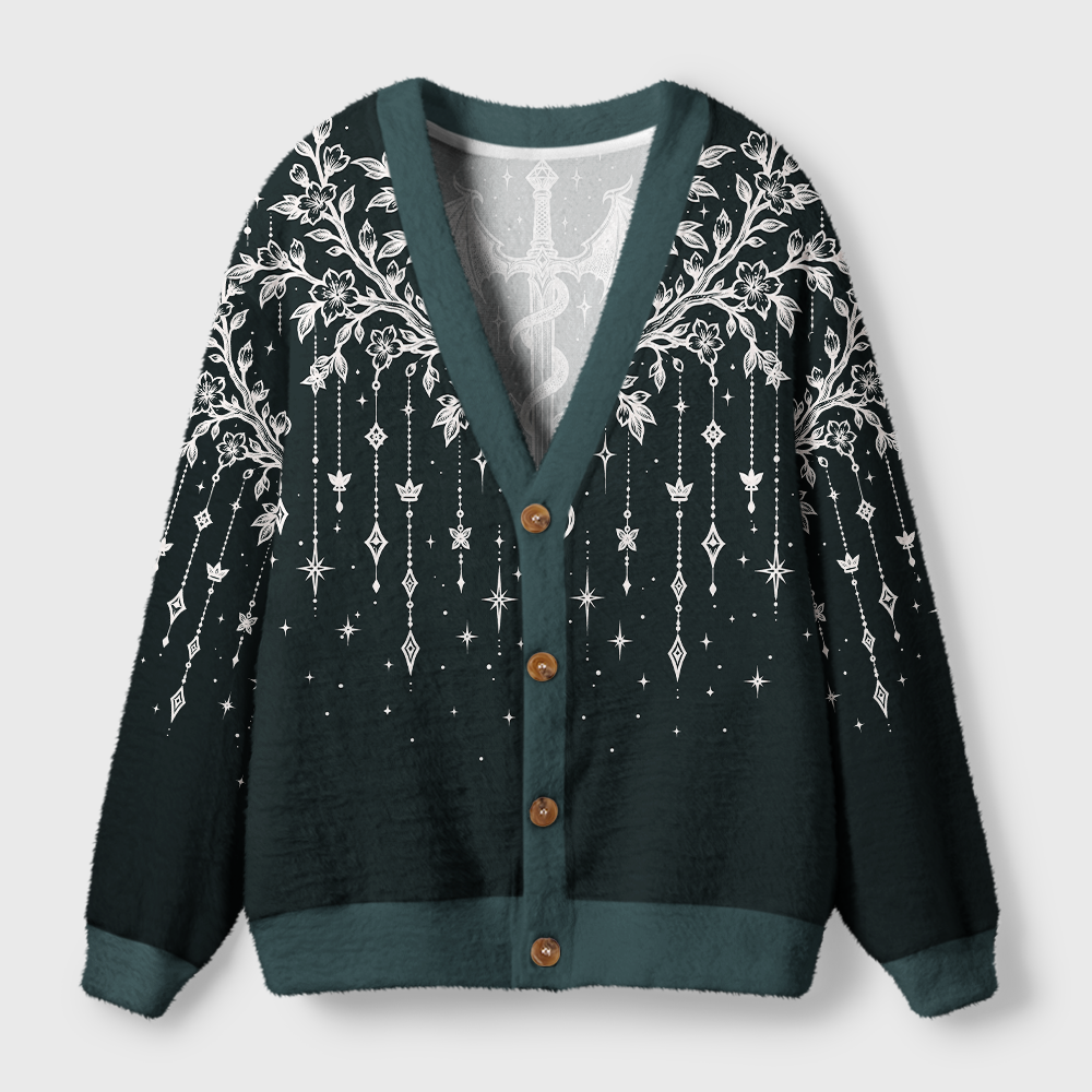 Pagewings Book Dragon Light Knit Unisex Cardigan Sweaters