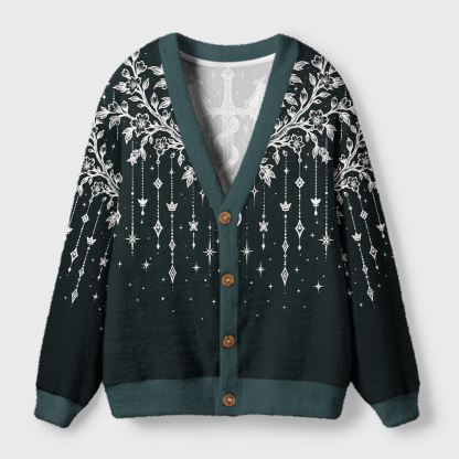 Pagewings Book Dragon Light Knit Unisex Cardigan Sweaters