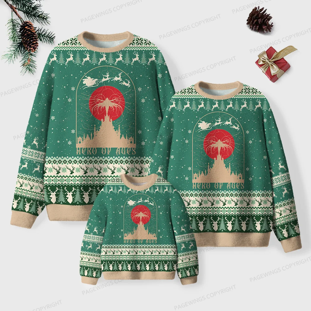 Pagewings Hero Of Ages Unisex Ugly Knit Sweatshirt