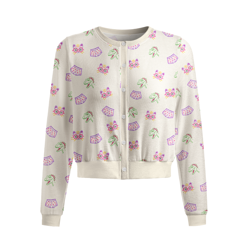 Pagewings Sci Fi Book Lover Crew Neck Cardigan Sweaters