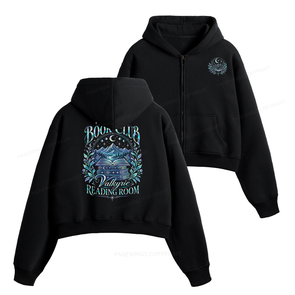Pagewings House Of Wind Book Club Fleece Zip-Up Hoodie