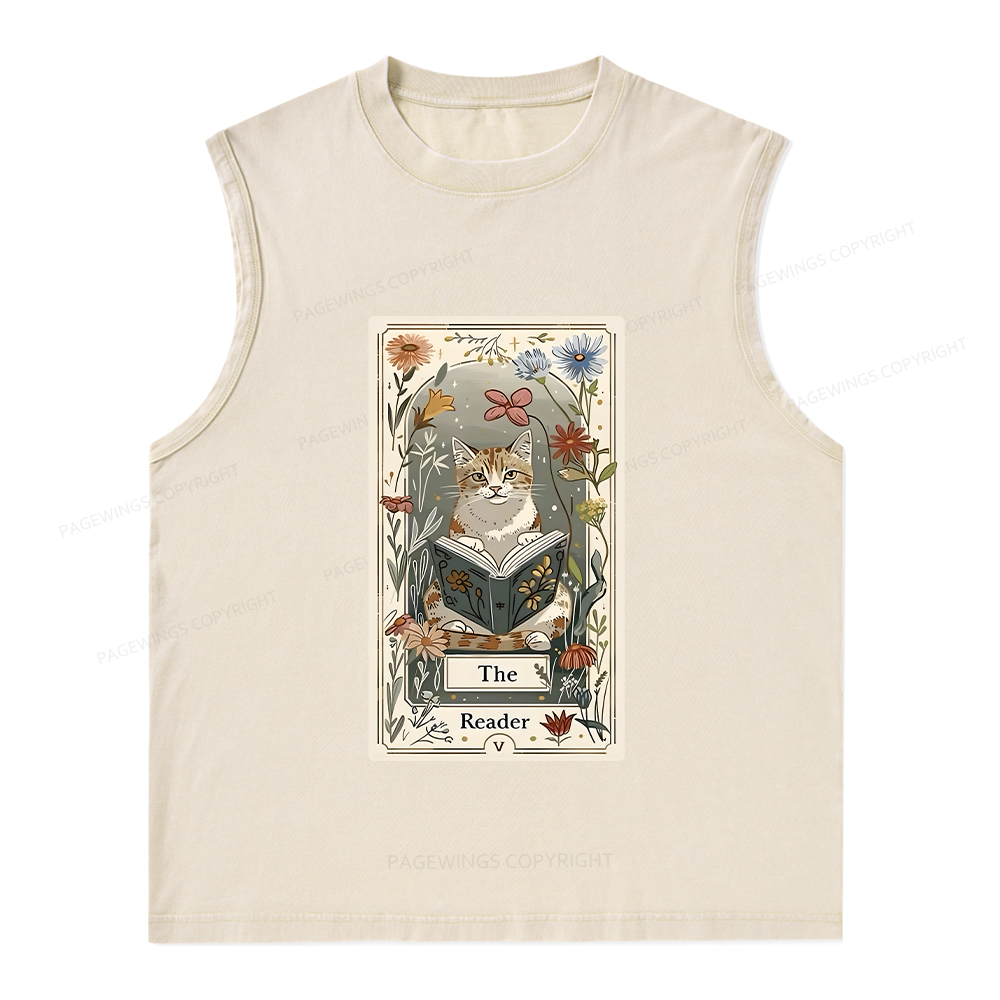 Pagewings The Reader Unisex Washed Tank Top