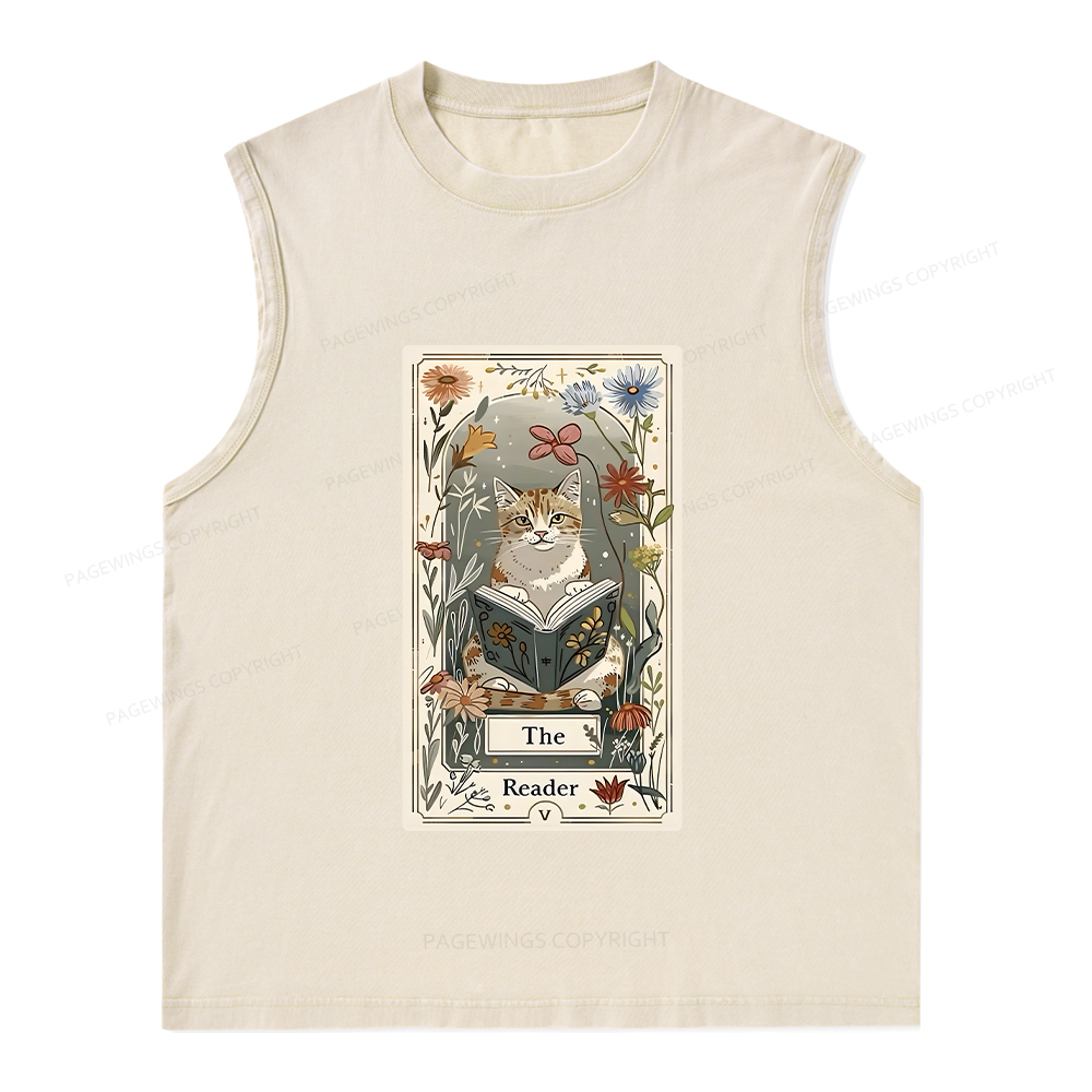 Pagewings The Reader Unisex Washed Tank Top