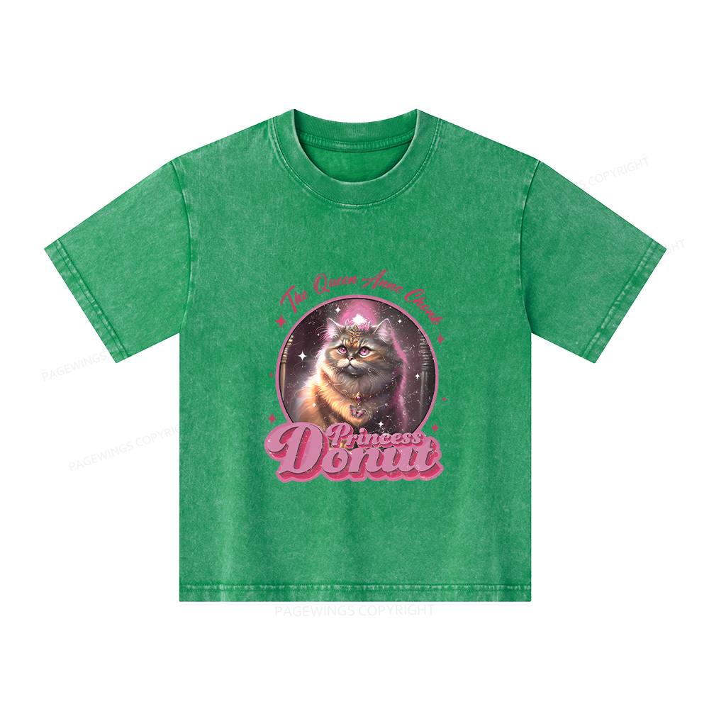 Pagewings Princess Donut Unisex Kids Washed T-shirt