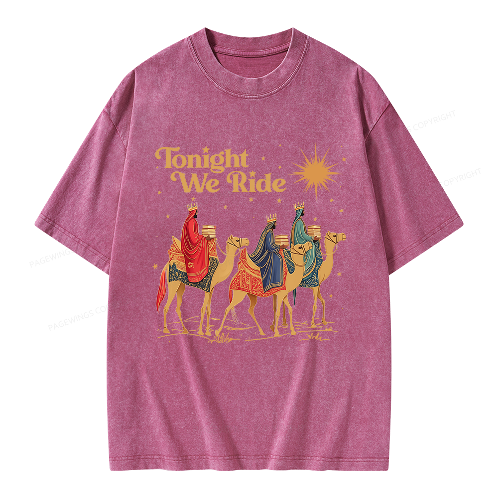 Pagewings Tonight We Ride Unisex Washed T-shirt