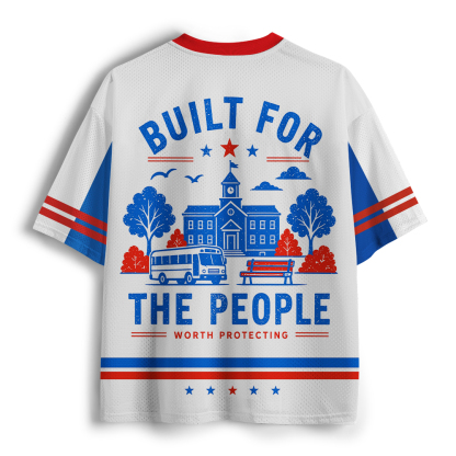 Pagewings Built For The People Unisex Mesh Jersey