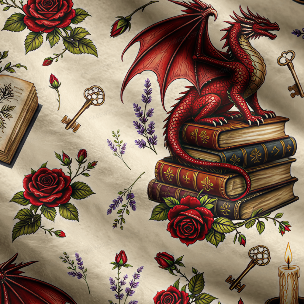 Pagewings Christmas Book Dragon Women's Cardigan Sweater