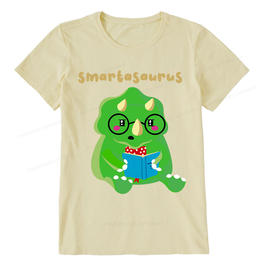 Pagewing Smart Dinosaur Is Reading Seriously Unisex Classic T-shirt