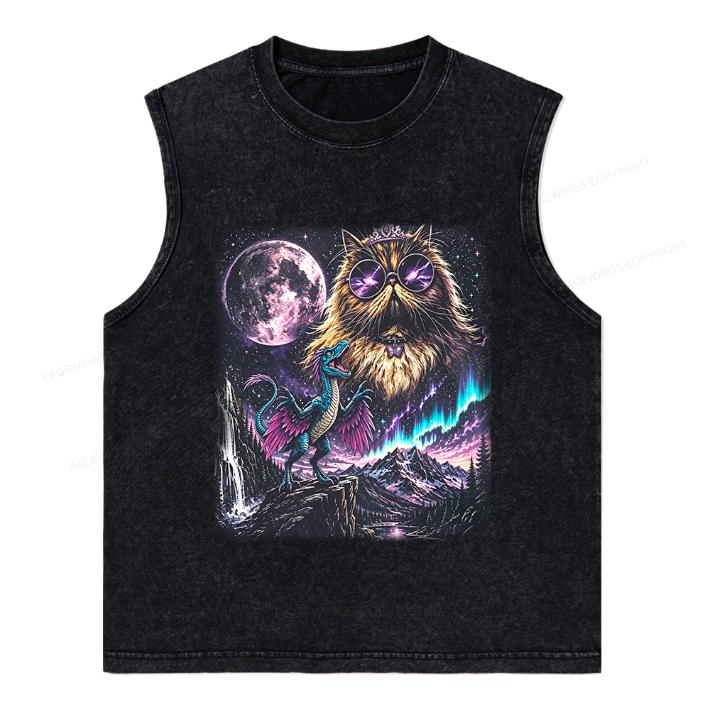 Pagewings Sci Fi Books Lover Unisex Washed Tank Top