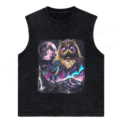Pagewings Sci Fi Books Lover Unisex Washed Tank Top
