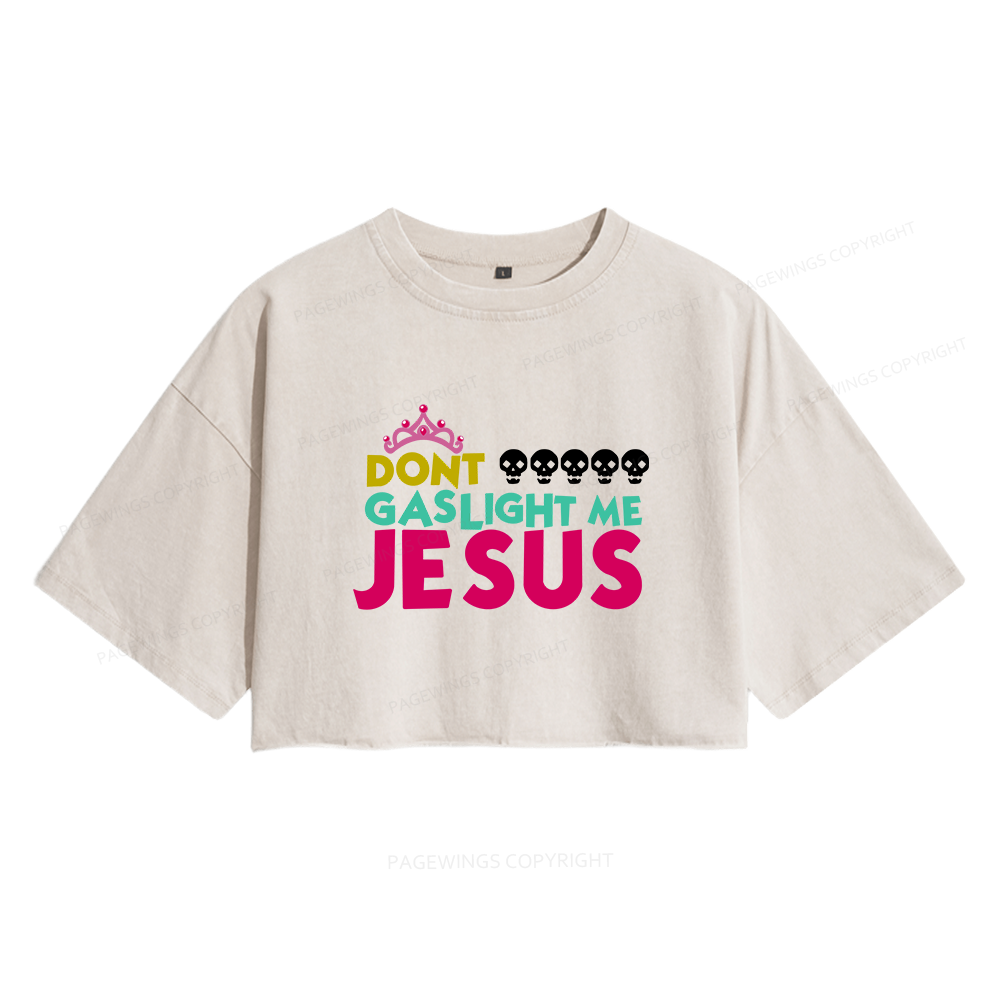 Pagewings Sci-Fi Bookish Women's Washed Cropped T-shirt