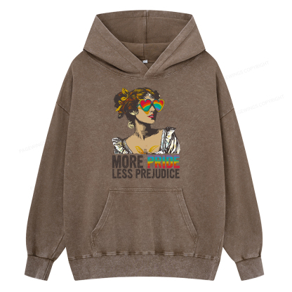 Pagewings More Pride Less Prejudice Unisex Washed Hoodie