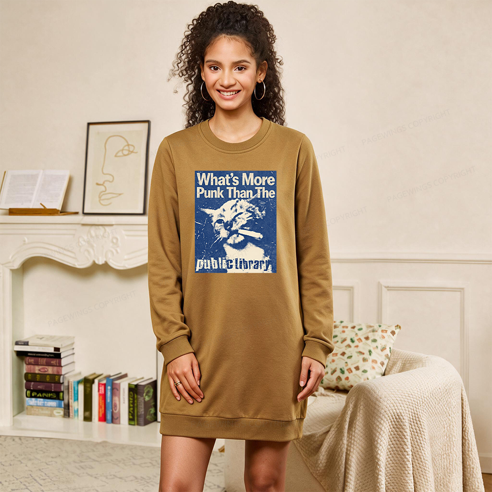 Pagewings What's More Punk Than The Public Library Sweatshirt Dress