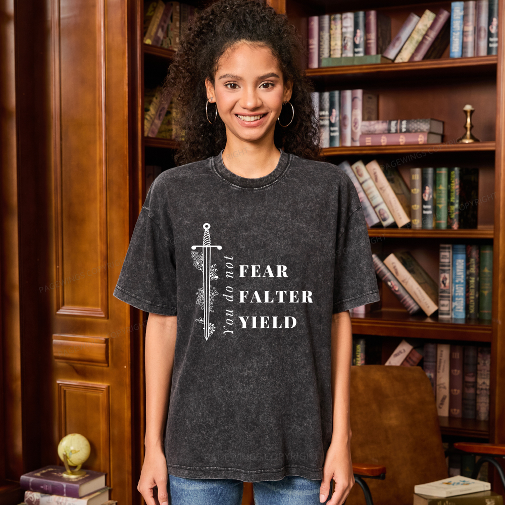 Pagewings You Do Not Yield Unisex Washed T-shirt