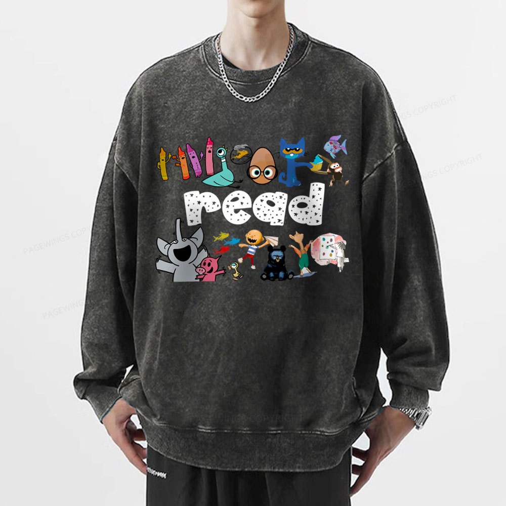 Pagewings Teacher Life Shirt, Teacher Shirt Unisex Washed Sweatshirt