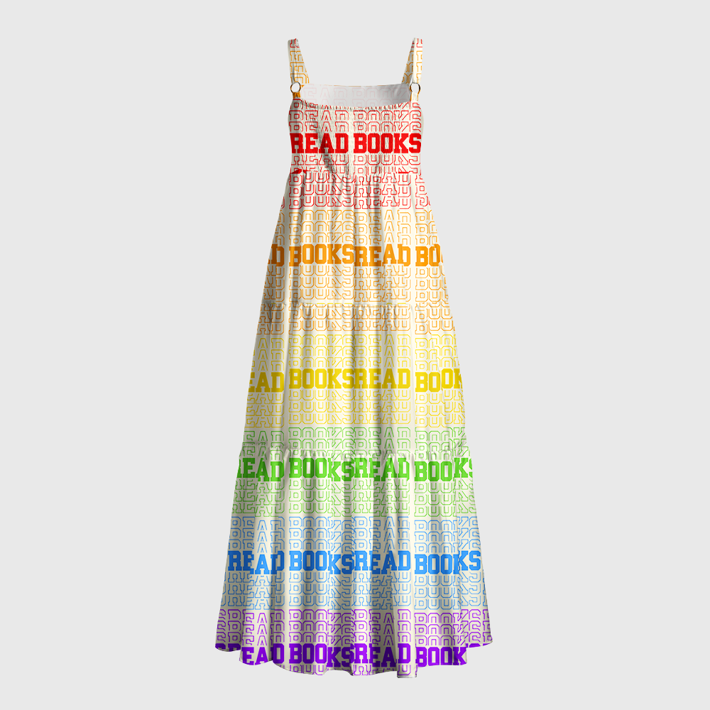 Pagewings Square Neck Read Books Maxi Dress
