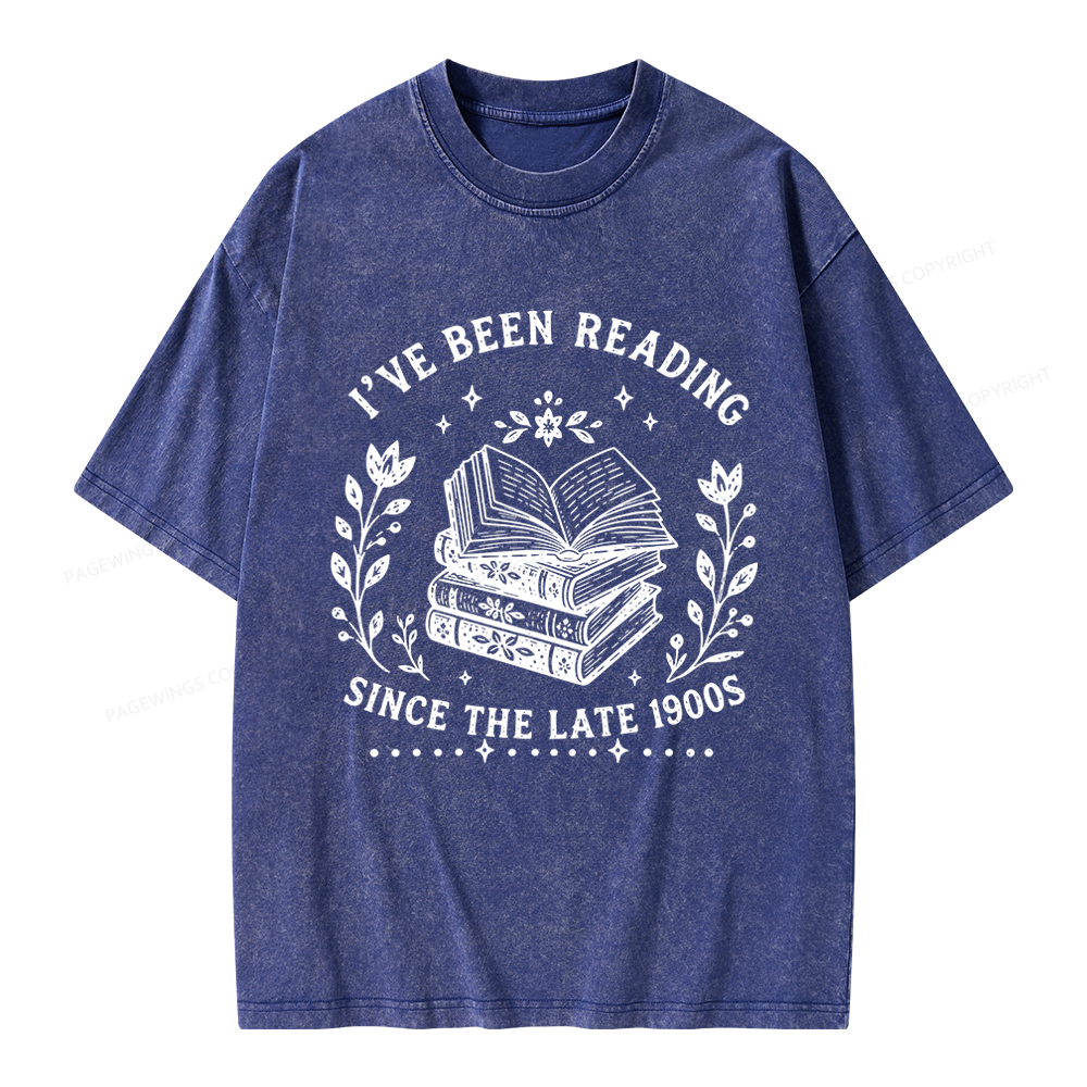 Pagewings I’ve Been Reading Since The Late 1900s Unisex Washed T-shirt